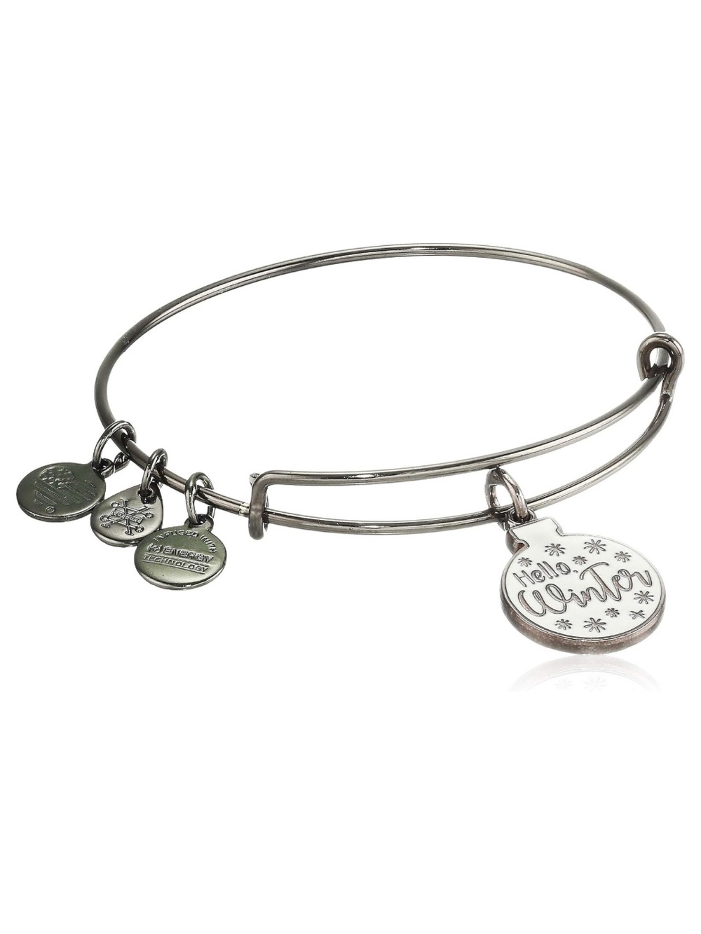 NWT! Alex and Ani 'Hello Winter' Charm Bangle Bracelet - Metallic Hazel